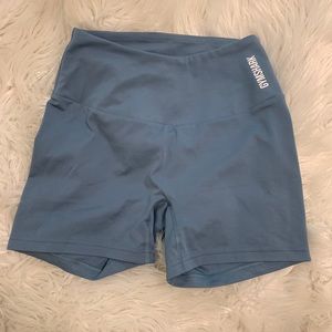 Blue gymshark training shorts
